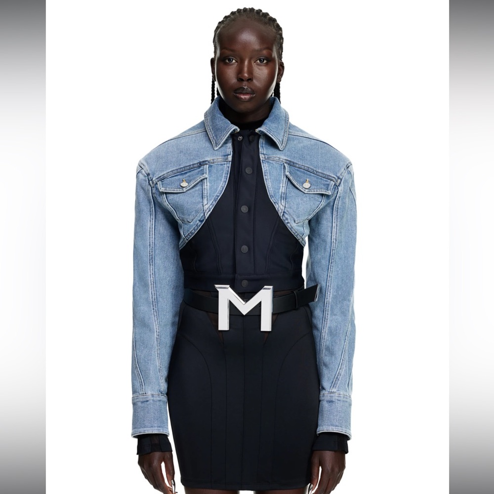 H&M x Mugler Denim Jacket. Size XS